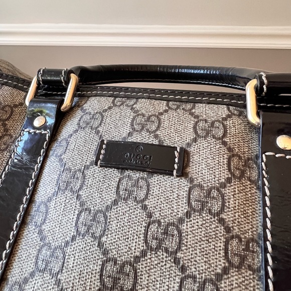 🚫SOLD🚫GUCCI
GG Supreme Monogram Nice Top Handle Dome Bag Maple Brown - Picture 5 of 13